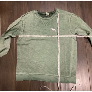 Victoria’s Secret Pink Slub Green Thin Sweatshirt Size Medium (oversized fit)